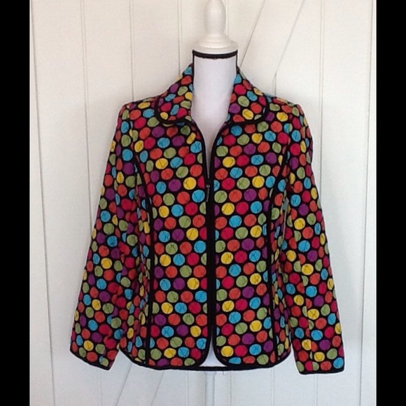 SALE Quilted dotted multicolor jacket - Picture 1 of 5